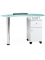 Table manucure professionnelle 1 colonne JACQUES SEBAN blanche