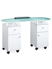 Table manucure professionnelle double JACQUES SEBAN blanche