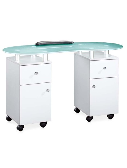 Table manucure professionnelle double JACQUES SEBAN blanche