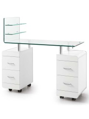 Table manucure professionnelle double JACQUES SEBAN blanche