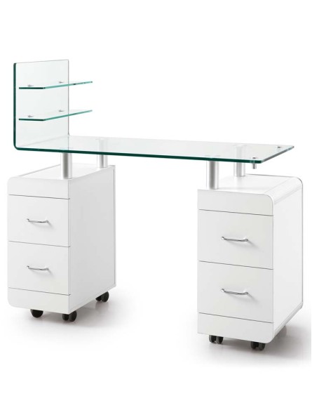 Table manucure professionnelle double JACQUES SEBAN blanche