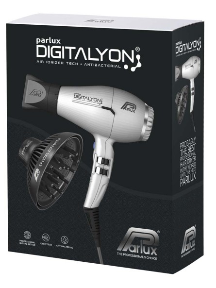 Sèche-cheveux Digitalyon PARLUX argent avec diffuseur MAGIC SENSE